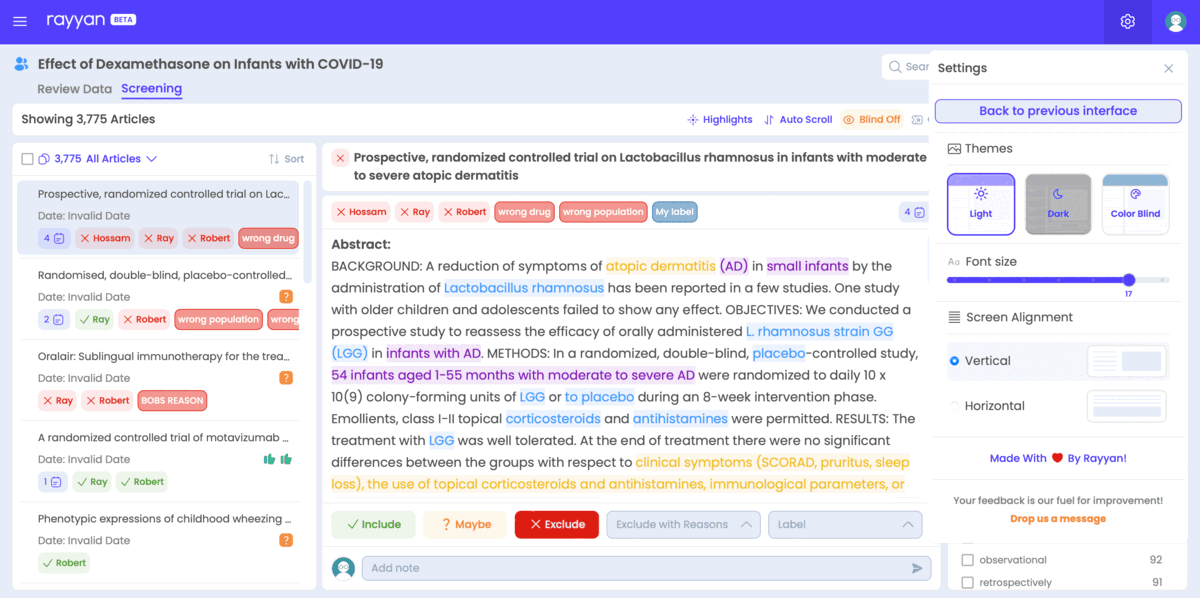 Quick Overview of Rayyan's New Interface and Enhanced Features ...