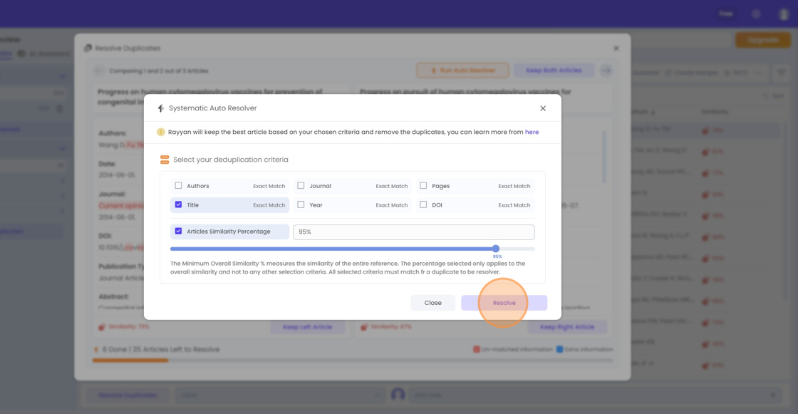 How to detect duplicate references/articles in Rayyan? Rayyan Help Center